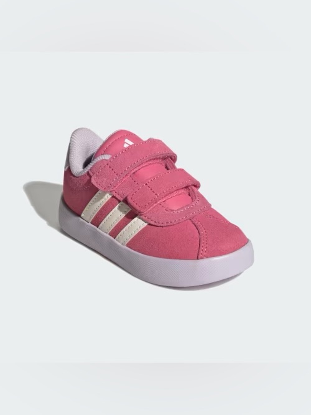 Pink Adidas VL Court 3.0 children's sneakers Size 10K